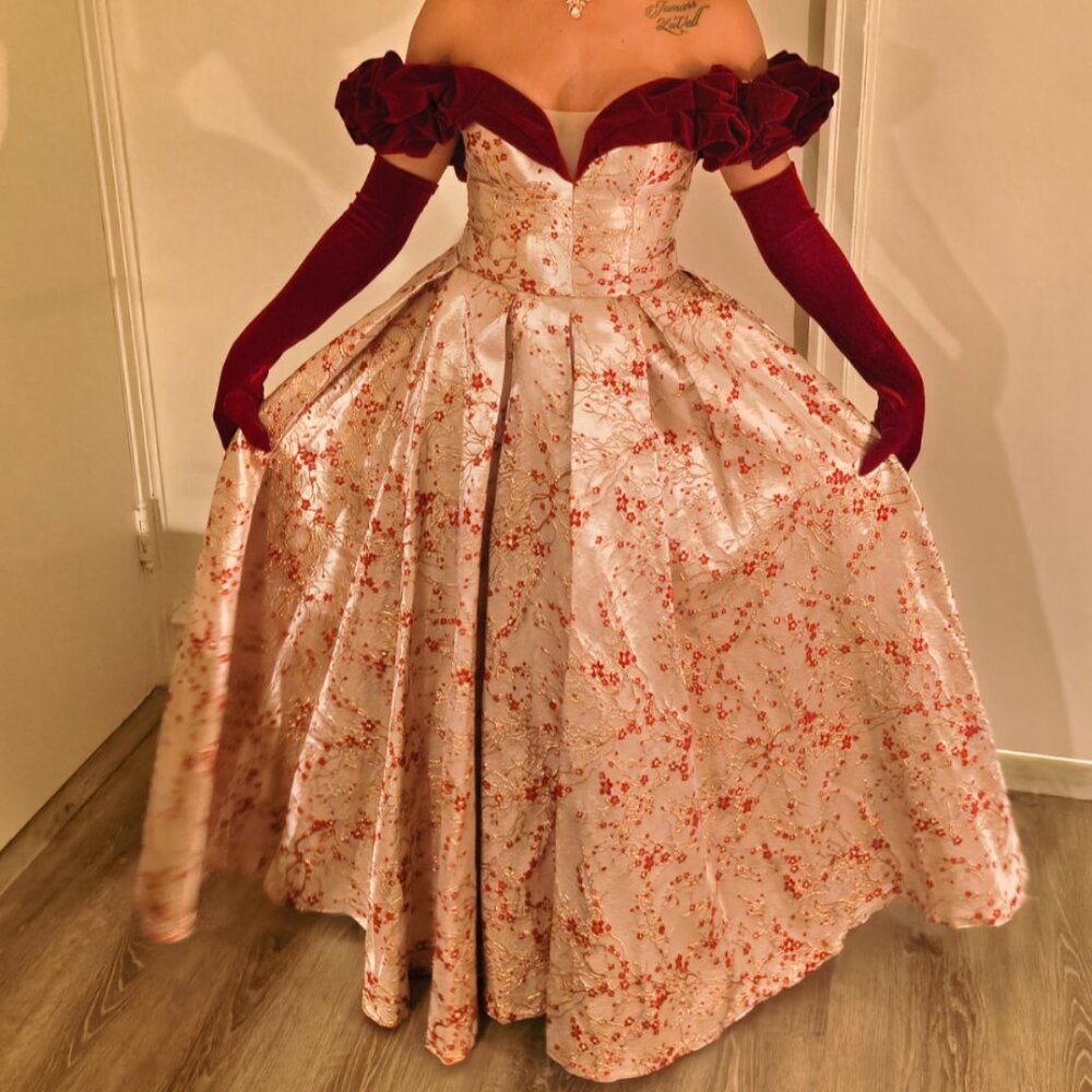 Ball Gown with Gloves